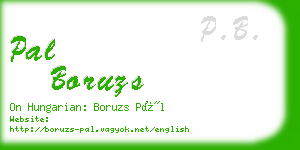 pal boruzs business card